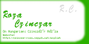 roza czinczar business card